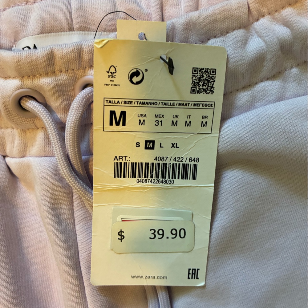 Zara Light Lavender Sweatpants Joggers - Picture 2 of 2